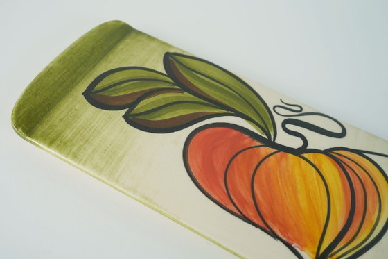 Image 1 of Zeer mooie keramische taartschaal uit het midden van de vorige eeuw, Stutzel Sachs Aalen herfstdecoratie