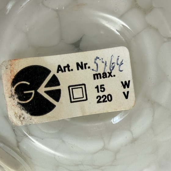 Image 1 of Pilzförmige Glaslampe – 1970er Jahre – Bodenmarke – Italienisch