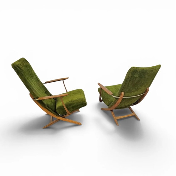 2 x 20e-eeuwse vintage design verstelbare fauteuils (photo 2 of 16)