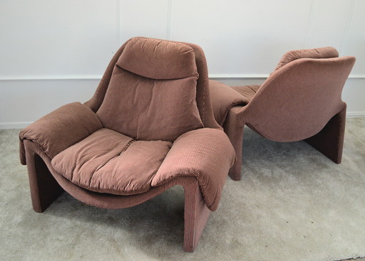 Paire de Fauteuils P60 par Vittorio Introini pour Saporiti Italia