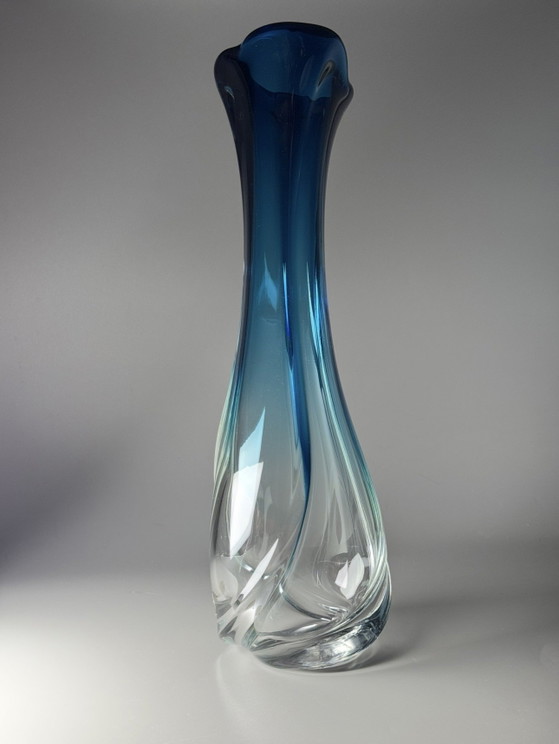 Val Saint Lambert “Lulea” Crystal Vase — René Delvenne, Studio Cristal, Limited Edition 1/6 (photo 4 of 15)