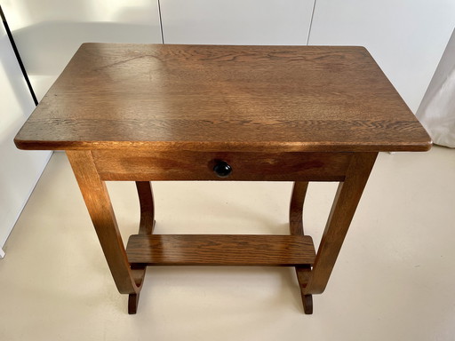 Art Deco bijzettafel eikenhout - Jaren 30 - Amsterdamse School 