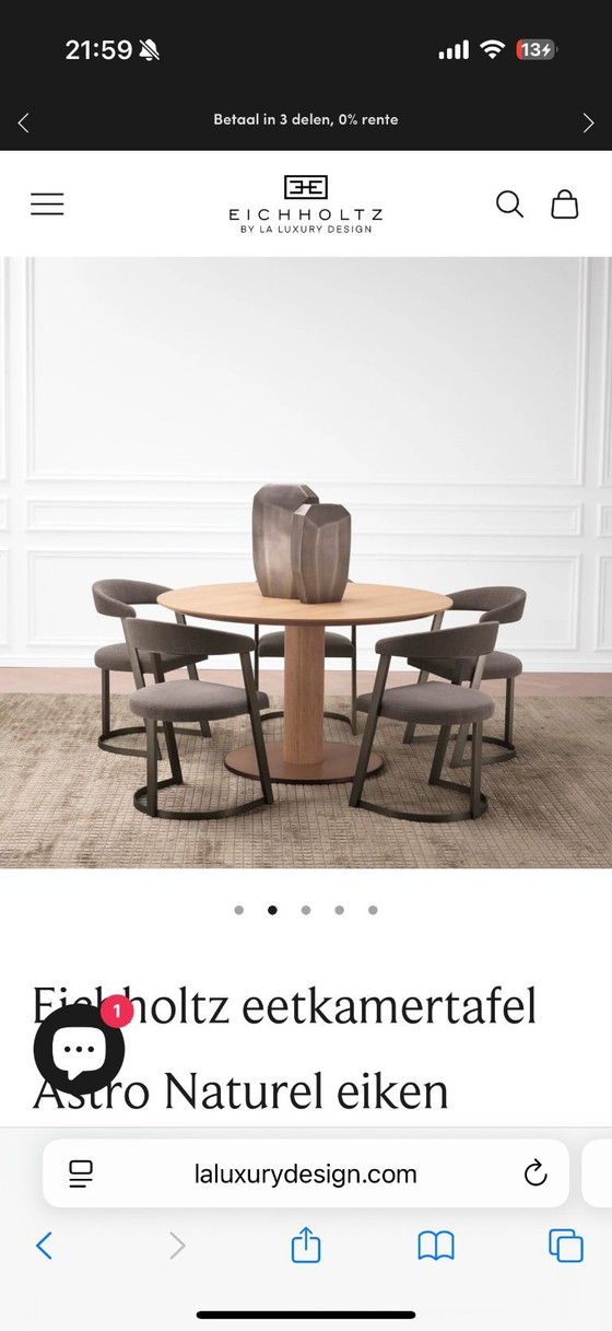 Image 1 of Mesa de comedor Eichholtz astro