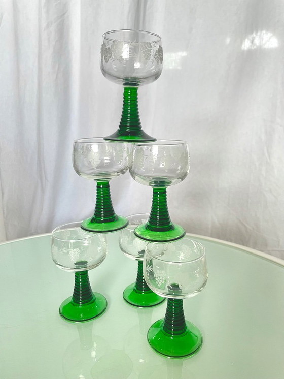 Image 1 of 6 Roemer wijnglazen