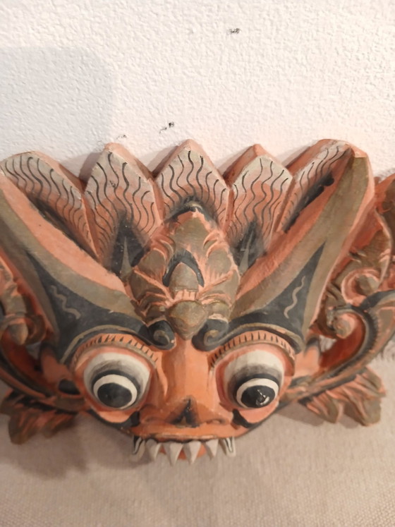 Authentische alte Balinesische Barong Maske 3. Trinestra Auge spätes 19. Jh., barong bali trinestra (Foto 3 von 15)