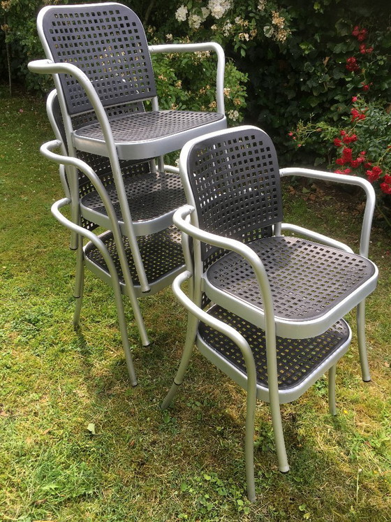 Image 1 of 6 chaises argentées DePaDova Vico Magistretti ENSEMBLE