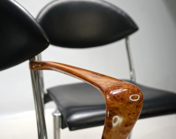 Image 1 of Set of four Coro dining chairs by Luigi Origlia, 1980