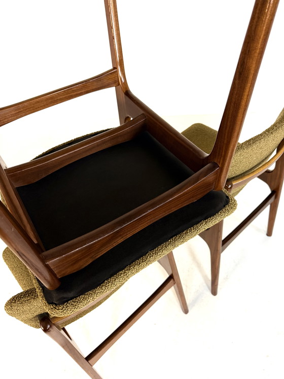 Image 1 of 4 chaises de salle à manger danoises restaurées des années 60
