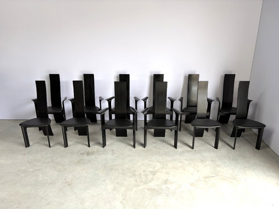 Set Of 12 Iris Chairs By Rob And Dries Van Den Berghe For Van Den Berghe Pauvers, 1990s – Dining chairs (photo 7 of 9)