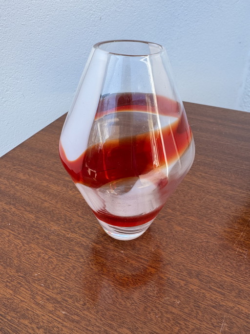 Kleine Guzzini vaas van geblazen glas