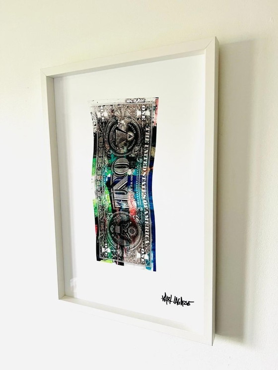 Image 1 of Karl LAGASSE - Art Dollar 37 - Impresión en plexiglás enmarcada