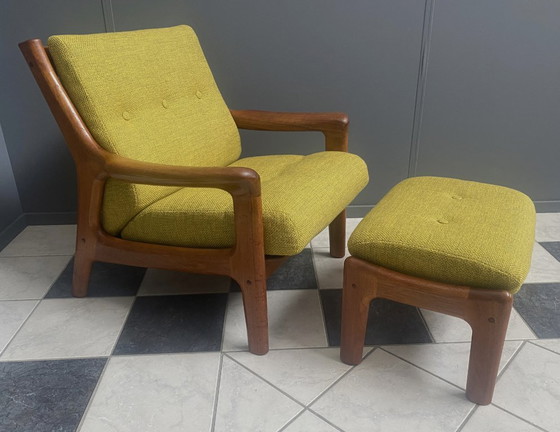 Image 1 of Fauteuil + Hocker Gustav Thams pour A/S Vejen Danemark 1960