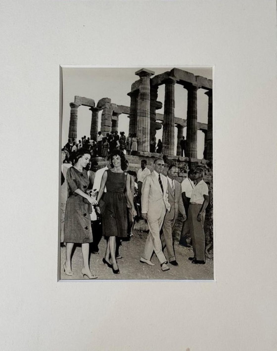 Image 1 of Jackie Kennedy visits Greece. Press photo 1961