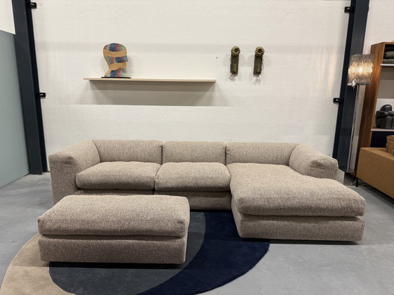 Image 1 of Gelderland 2505 Endless Corner Sofa De Ploeg Moss fabric