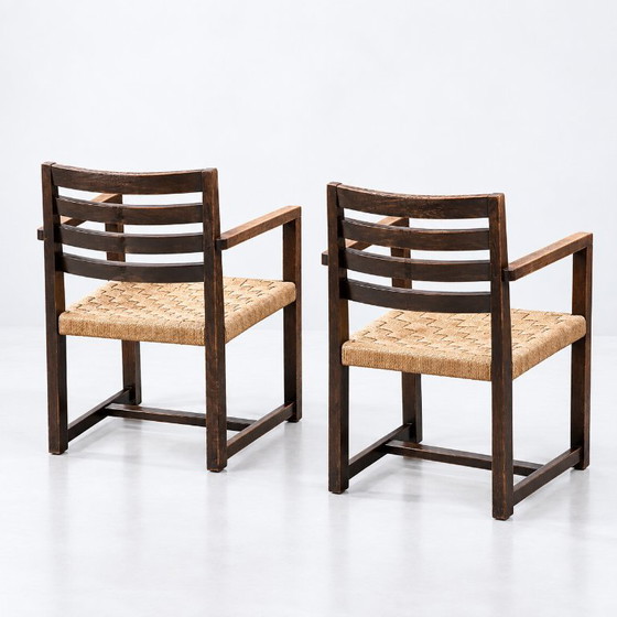 Modernist vintage armchairs (2 pieces in stock), Wood, Brown (photo 6 of 8)