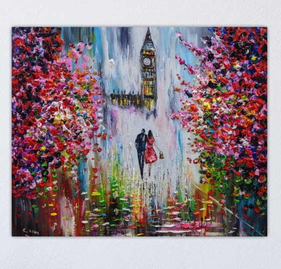 Image 1 of Evelina VINE - Passeggiata primaverile a Londra - Tableau d'artiste