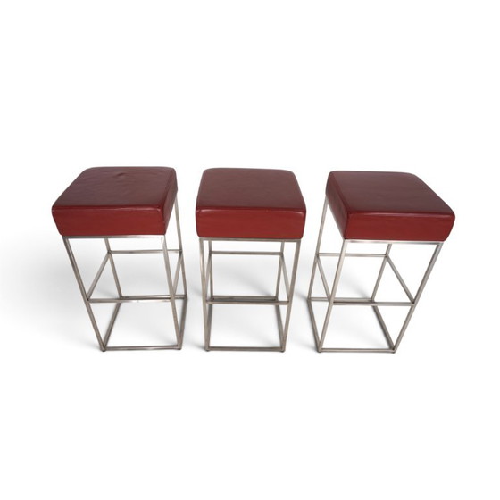 De Sede Set di 3 Sgabelli da bar in pelle DS 218/55 di Paolo Piva, 2000 – Leather (photo 4 of 16)