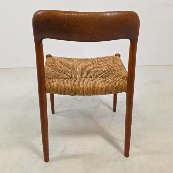 Image 1 of Set 5 eetkamerstoelen Niels Møller jaren 70 teak Deens design