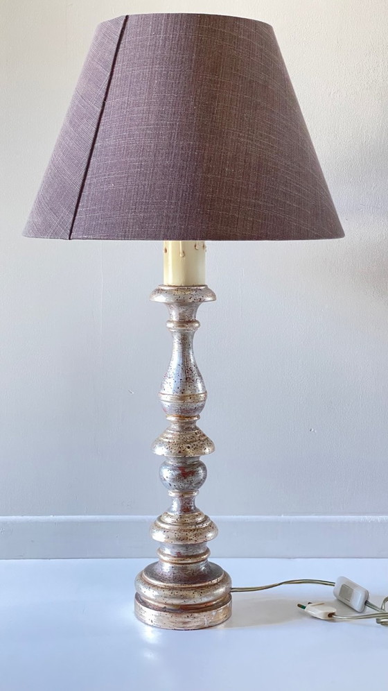 Image 1 of Silver-plated wood lamp, Acropolis Paris