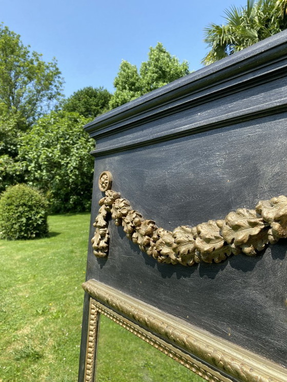 Image 1 of Houten trumeau spiegel in Lodewijk XVI stijl - 19e eeuw