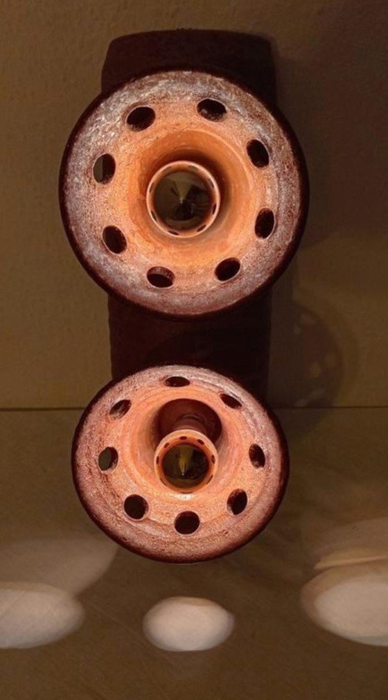 Image 1 of Vintage Brutalist Wandlamp Jaren 70 space age Fatlava 