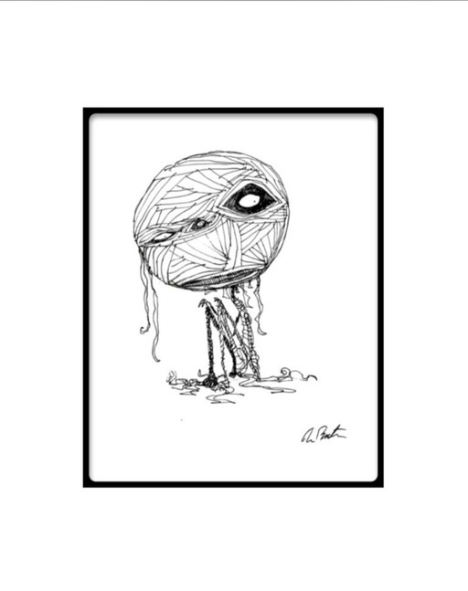 TIM BURTON - Oyster Boy (1958) - Officiële gesigneerde gelimiteerde print -20X30cm