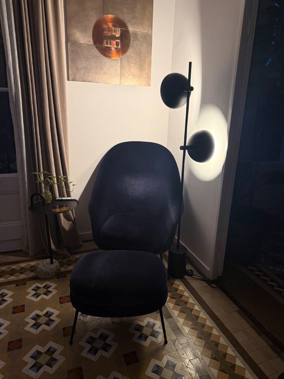 Image 1 of GUBI Bat Lounge Chair + Ottoman