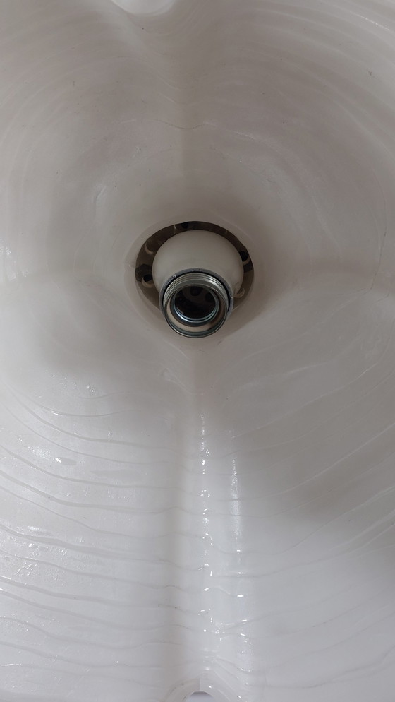 Image 1 of Rara lampada da soffitto regolabile in altezza in acrilico e cromo, disegnata da Gebrüder Cosack per Cristallux.