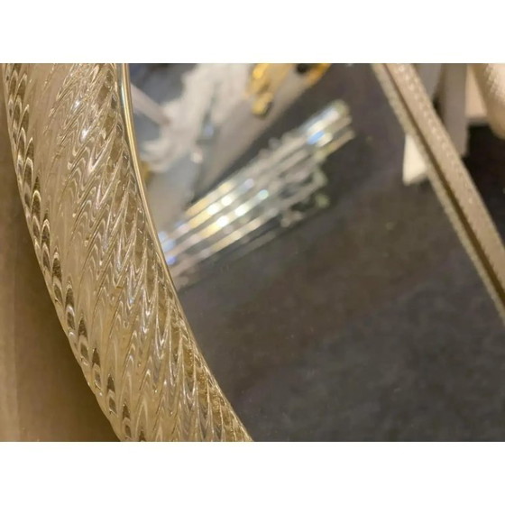 Image 1 of Venetian Style Murano Glass Mirror with Twisted Torciglione Frame