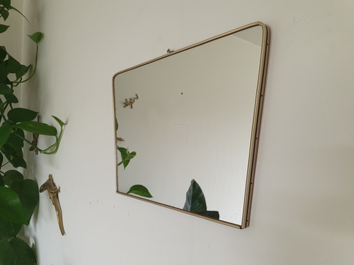 Rockabilly Asymmetrical Mirror. Vintage Mirror "Brass"