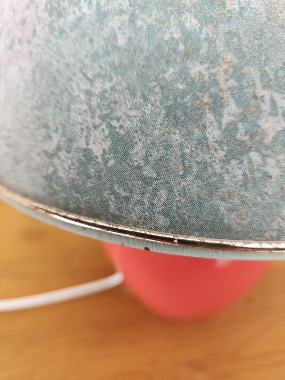 Image 1 of Vintage ceramic lamp with a patinated lampshade