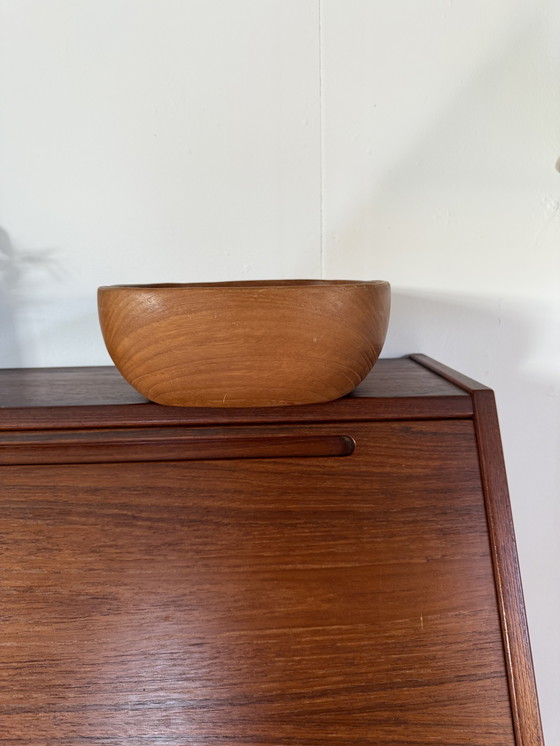 Image 1 of Vintage Deense teakhouten saladekom ‘60