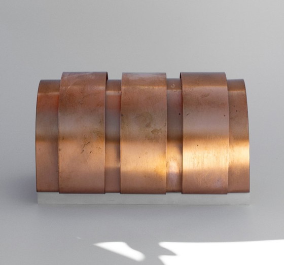 Image 1 of Hans-Agne Jakobsson Wandleuchte aus Kupfer, Modell V155 – Schweden, 1960er Jahre