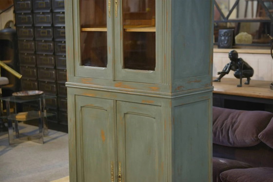 Buffet deux corps en orme patiné, années 1940 – Armoires de rangement, Bois, Vintage (photo 4 of 11)