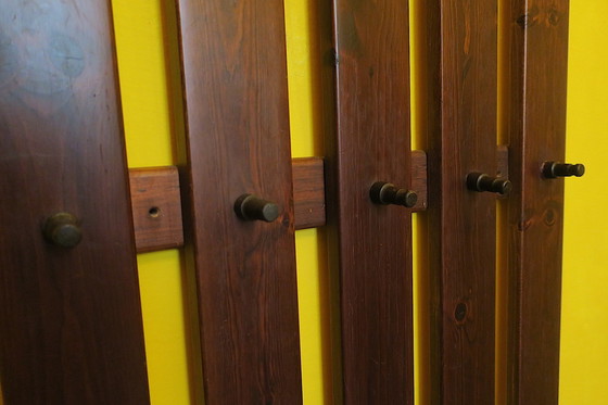 Image 1 of Mid-Century Wall-Mounted Coat and Hat Rack, 1960s
