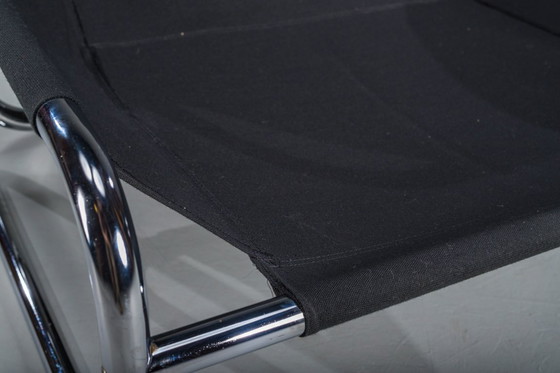 Image 1 of Bauhaus Lounge Chair in Black Leather attributed to Johan Bertil Häggström for Swed-Form / Ikea, Sweden, 1970s