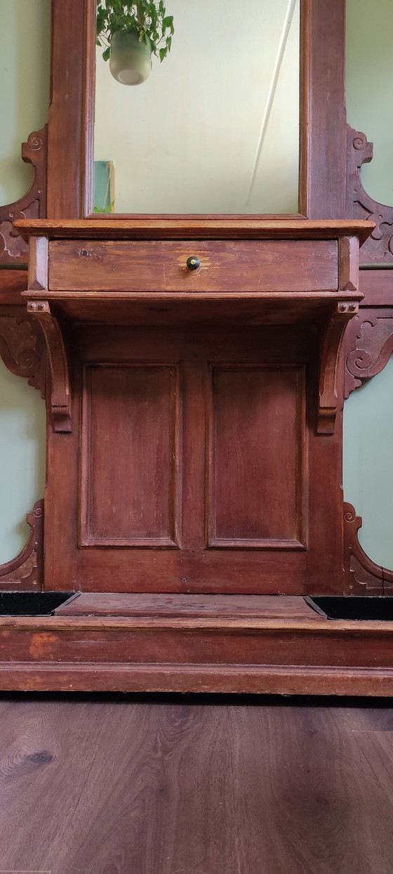 Image 1 of Antique Art Nouveau Style Hall Furniture