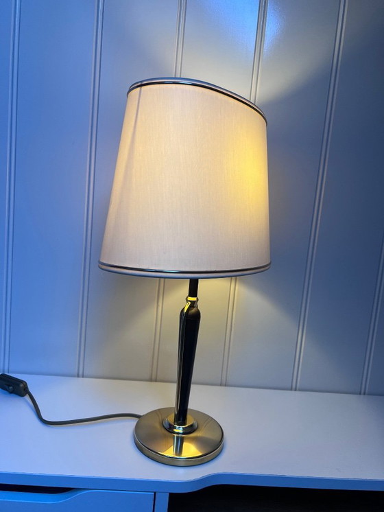 Image 1 of Lampe de table Hollywood Regency en laiton