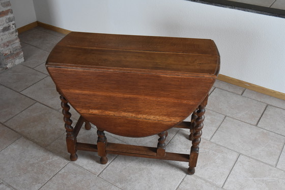 Image 1 of Solid Oak English Hanging Table