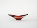 Rubinrote Servierplatte, Muranoglas, italienisches Design, 1960er Jahre, hergestellt in Italien