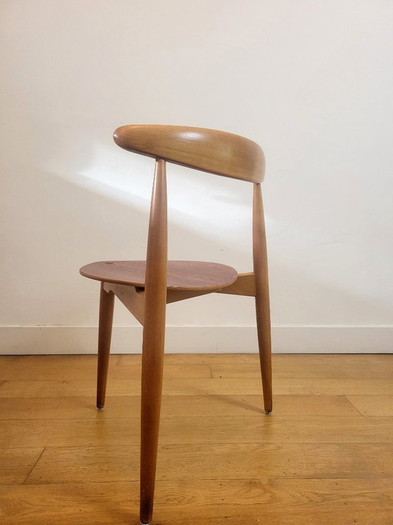 Image 1 of Set di quattro sedie "The Heart" di Hans J. Wegner per Fritz Hansen.