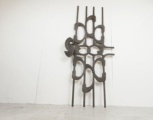 Große brutalistische Wandskulptur, 1970er Jahre