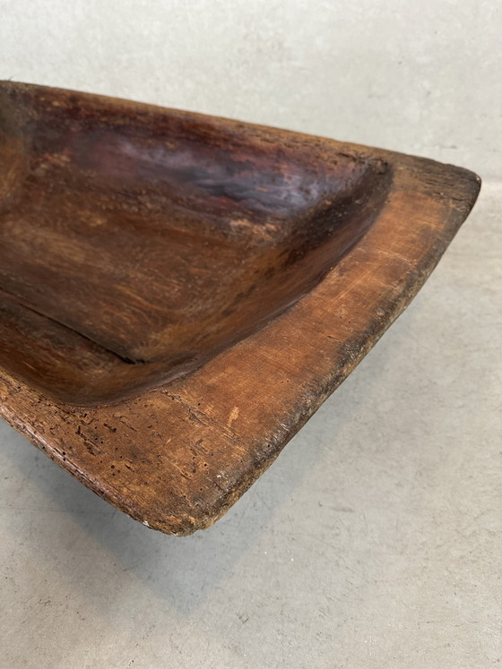 Image 1 of XXL 19de eeuws antieke houten trog 
