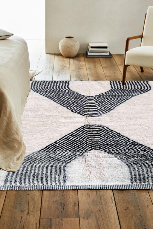 Tapis écru à motifs géométriques 250cmx150cm 
