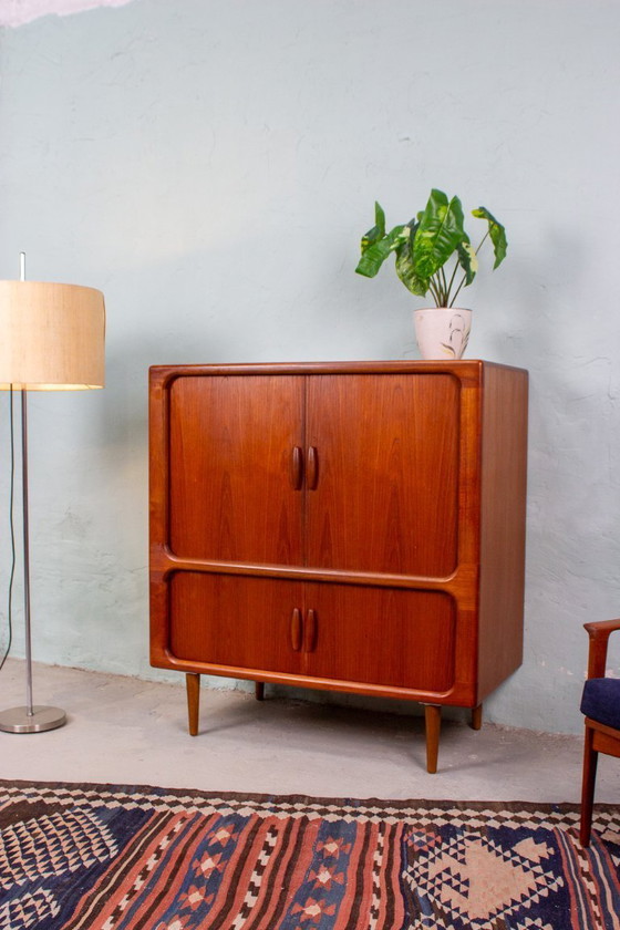 Image 1 of Mobile per dischi vintage, cassettiera, credenza Dyrlund, teak, metà secolo
