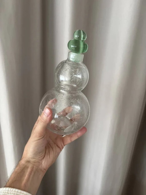 Superb Signed Blown Glass Carafe – glazen karaffen (photo 2 of 10)