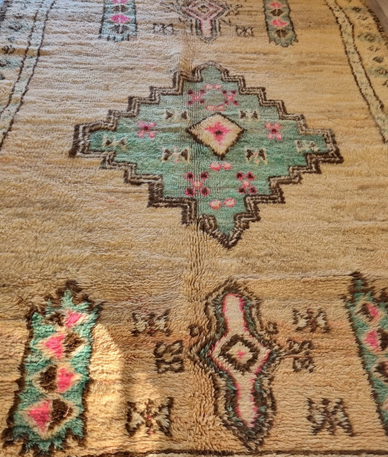 Image 1 of Tapis Marocain Vintage En Laine Véritable 160X260 Cm