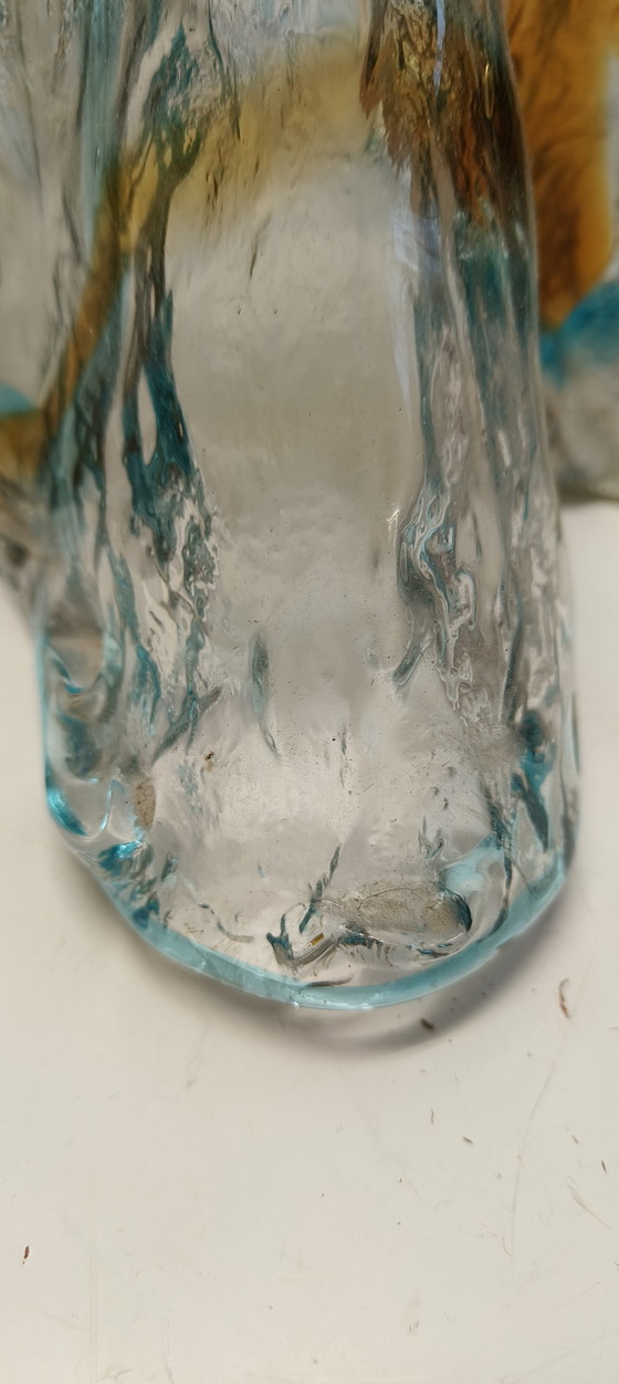 Image 1 of Vintage design italiaans gekleurd glazen Murano hanglamp in de stijl van Nason