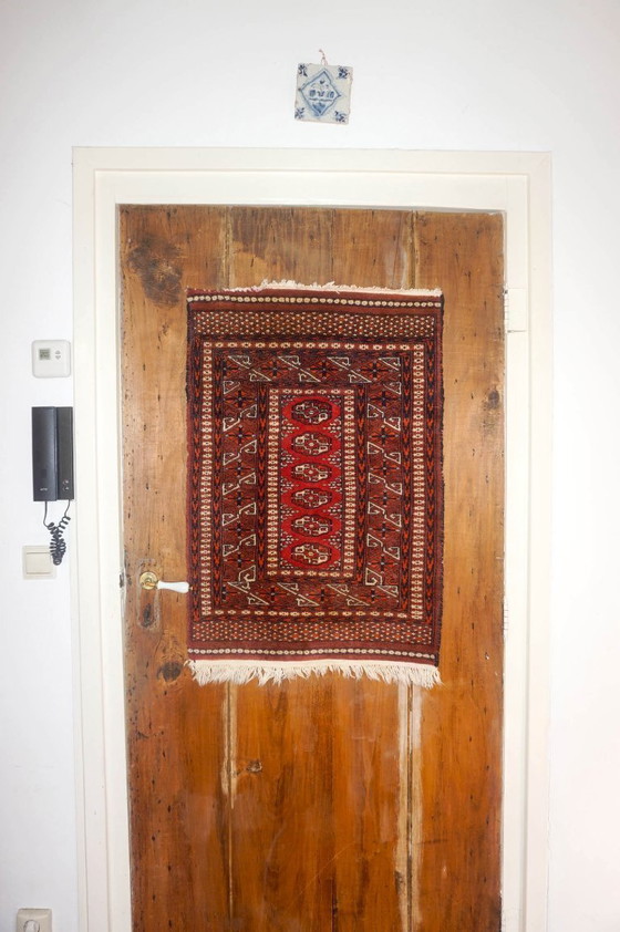 Image 1 of vintage tribal wool rug * afghan baluchi style carpet * geometric nomadic rug * small area rug boho decor