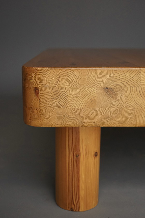 Image 1 of 1960s large Brutalist solid Pine Coffee Table